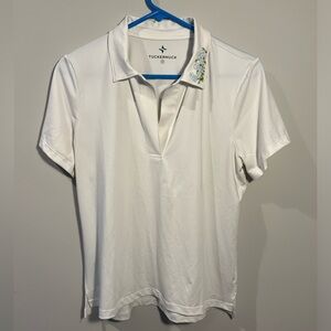 Tuckernuck Sport Embroidered Collar Polo Shirt Size M